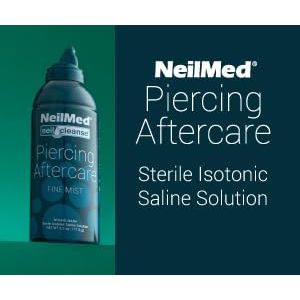 NeilMed Piercing Aftercare Fine Mist - Side Profile & Box Packaging | original imported packaging available on Curat Cart Ind
