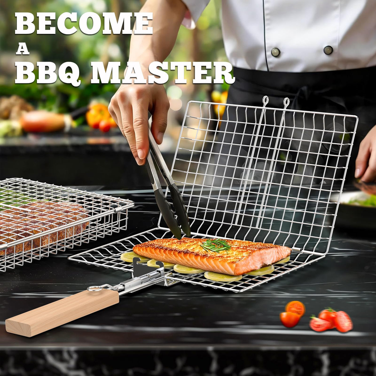 Elevate your BBQ skills with the Nesting Grill Basket Set, exclusively curated by Curat Cart for perfect grilling every time.