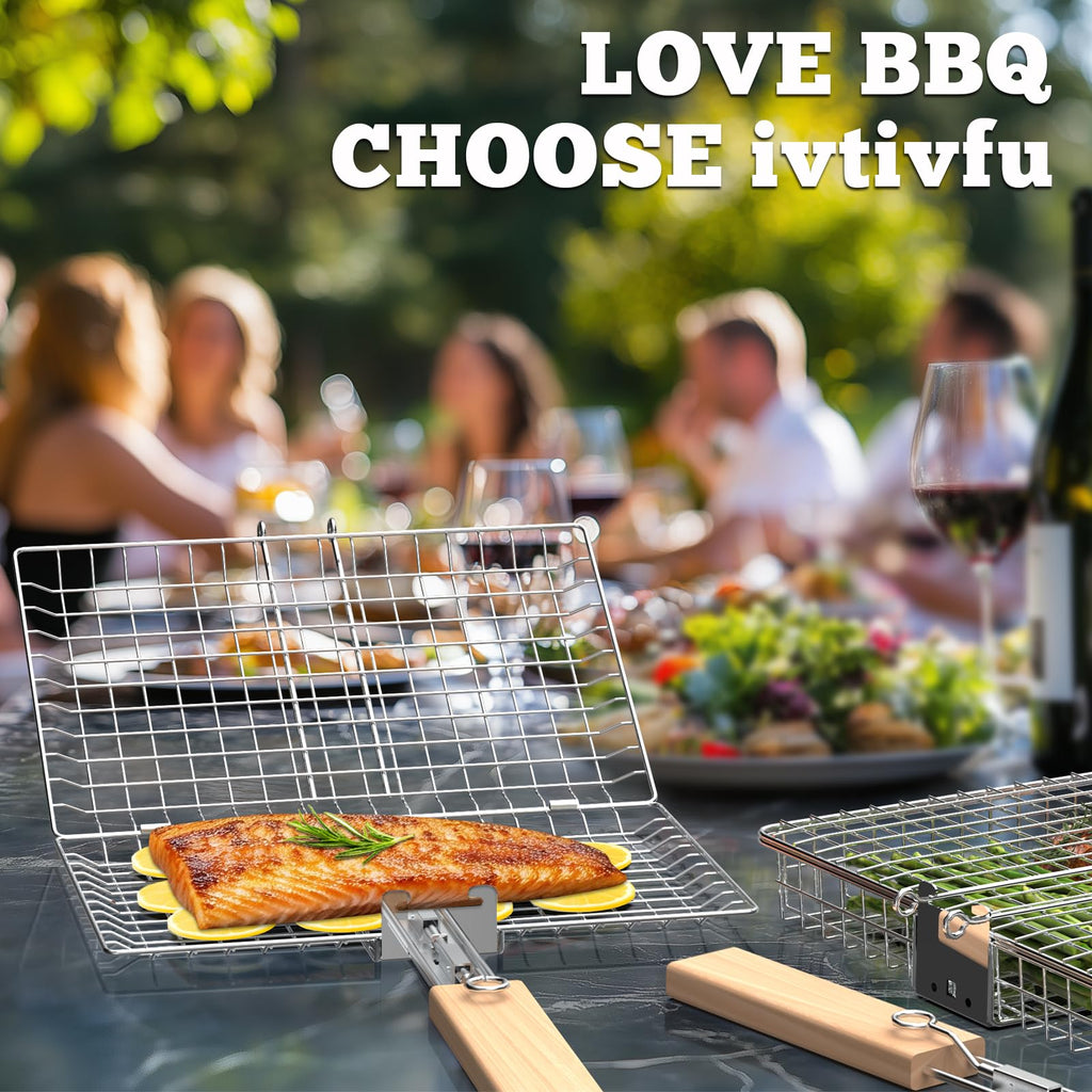 Elevate BBQ experiences with the premium imported Nesting Grill Basket Set from Curat Cart, ideal for grilling perfection.