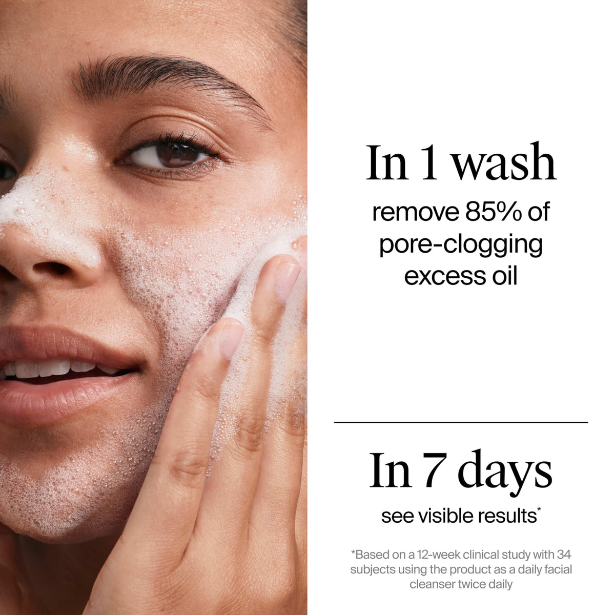Neutrogena Evenly Clear Acne Cleanser removes 85% of oil in 1 wash. Perfect for daily use, available at Curat Cart.