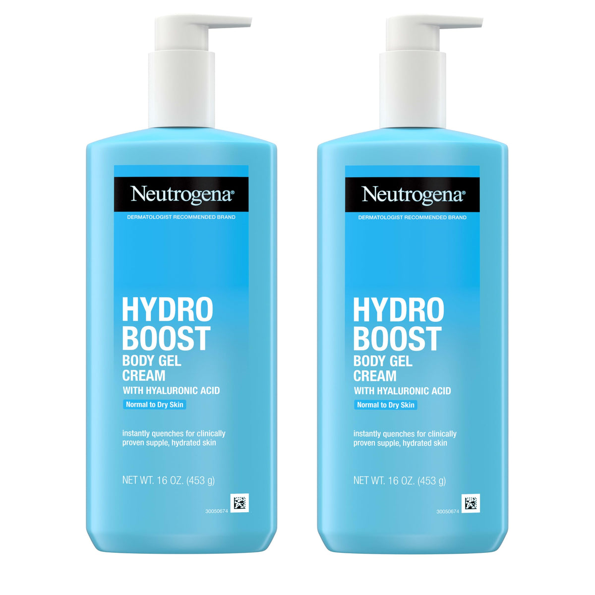 Neutrogena Hydro Boost Body Lotion in high-quality packaging, ideal for hydration. Available at Curat Cart for smooth skin.