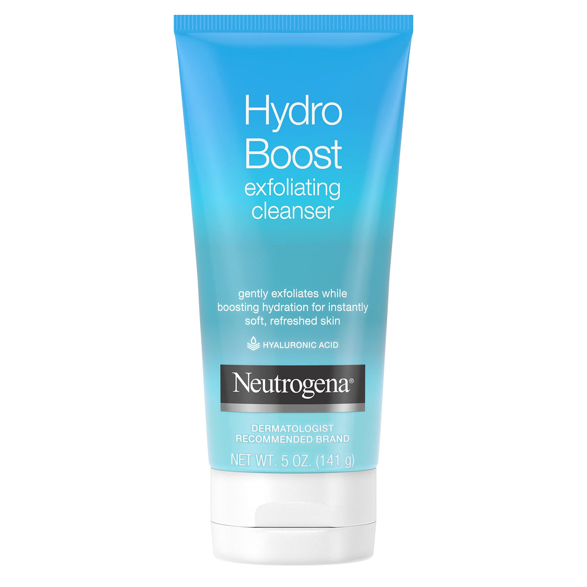 Neutrogena Hydro Boost Exfoliating Cleanser in high-quality packaging, perfect for soft, hydrated skin. Available at Curat Cart.