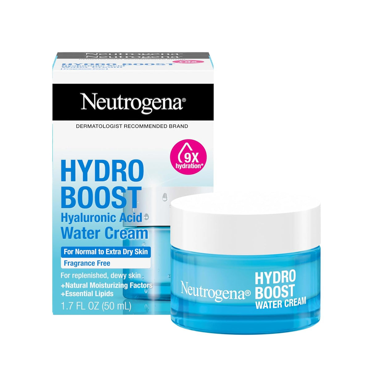 Neutrogena Hydro Boost Water Cream for extra dry skin, trusted by CuratCart for ultimate hydration and replenishment.