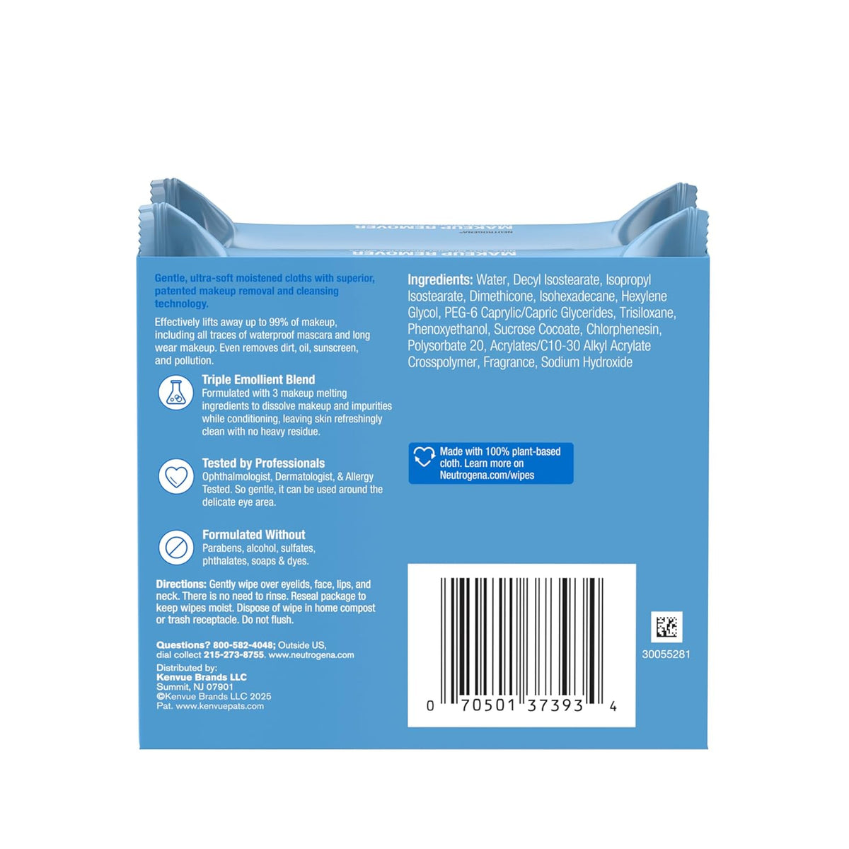 Neutrogena Makeup Remover Wipes - Texture, Swatch & Consistency | original imported packaging available on Curat Cart India