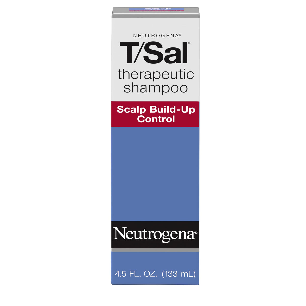 Premium imported Neutrogena T/Sal therapeutic shampoo for scalp build-up control, 4.5 FL. OZ. (133 mL).