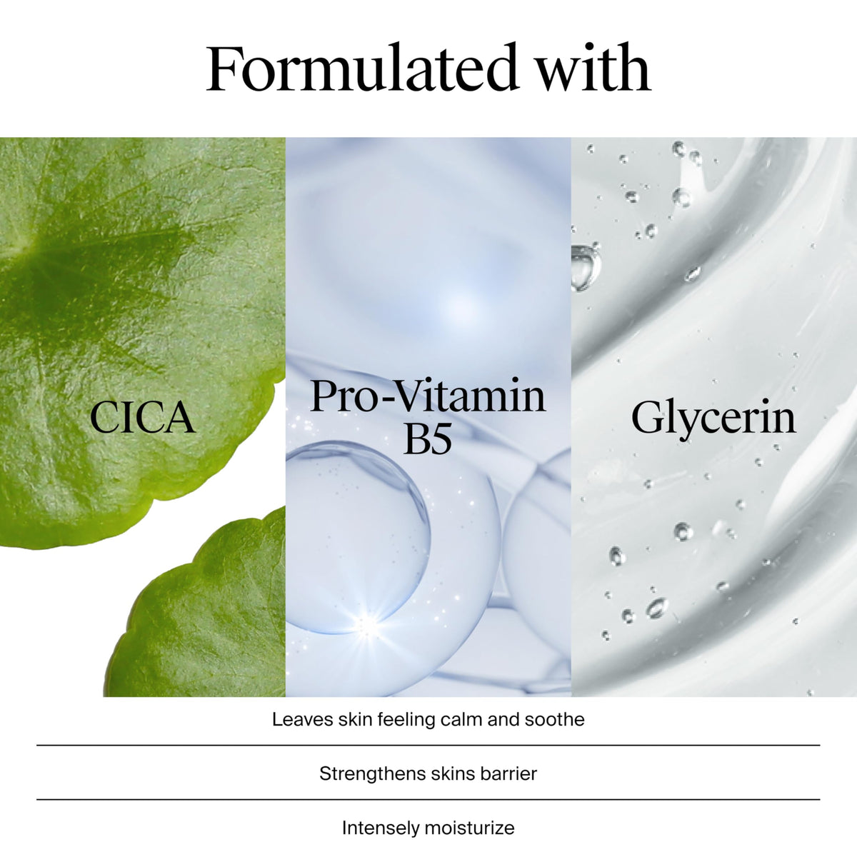 Neutrogena Ultra Gentle Moisturizing Cream features CICA, Pro-Vitamin B5, and Glycerin for intense moisture and skin soothing.
