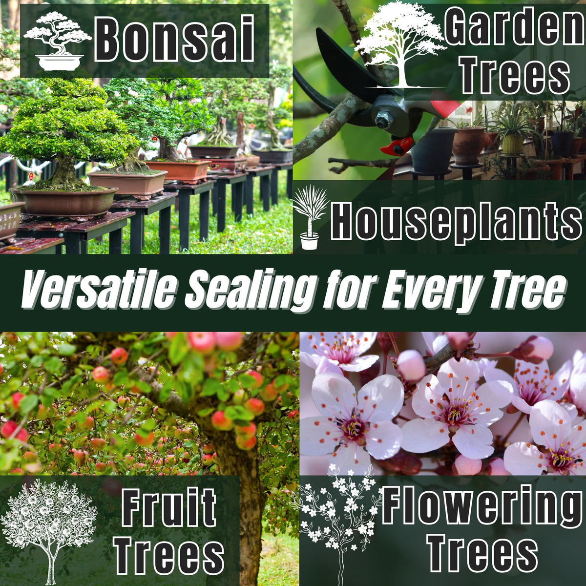 Bonsai Pruning Cutting Sealer in high-quality packaging, ideal for all tree types including bonsais and flowering trees. Available at Curat Cart.