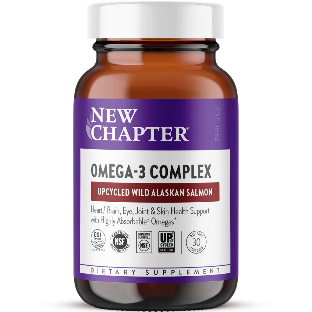 New Chapter Omega-3 Complex offers premium imported support for heart, brain, eye, and joint health. Available at Curat Cart.