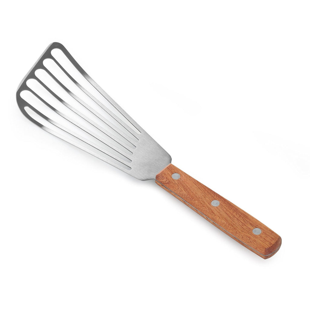 Experience the precision of the New Star Foodservice Fish Spatula, a premium import ideal for perfecting seafood dishes. Available at Curat Cart.