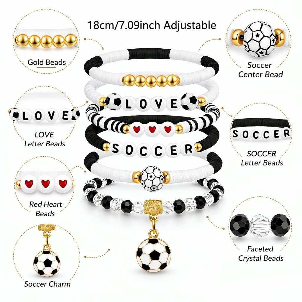 Stylish soccer bracelets for girls featuring adjustable sizes, high-quality materials, and vibrant colors available at Curat Cart.