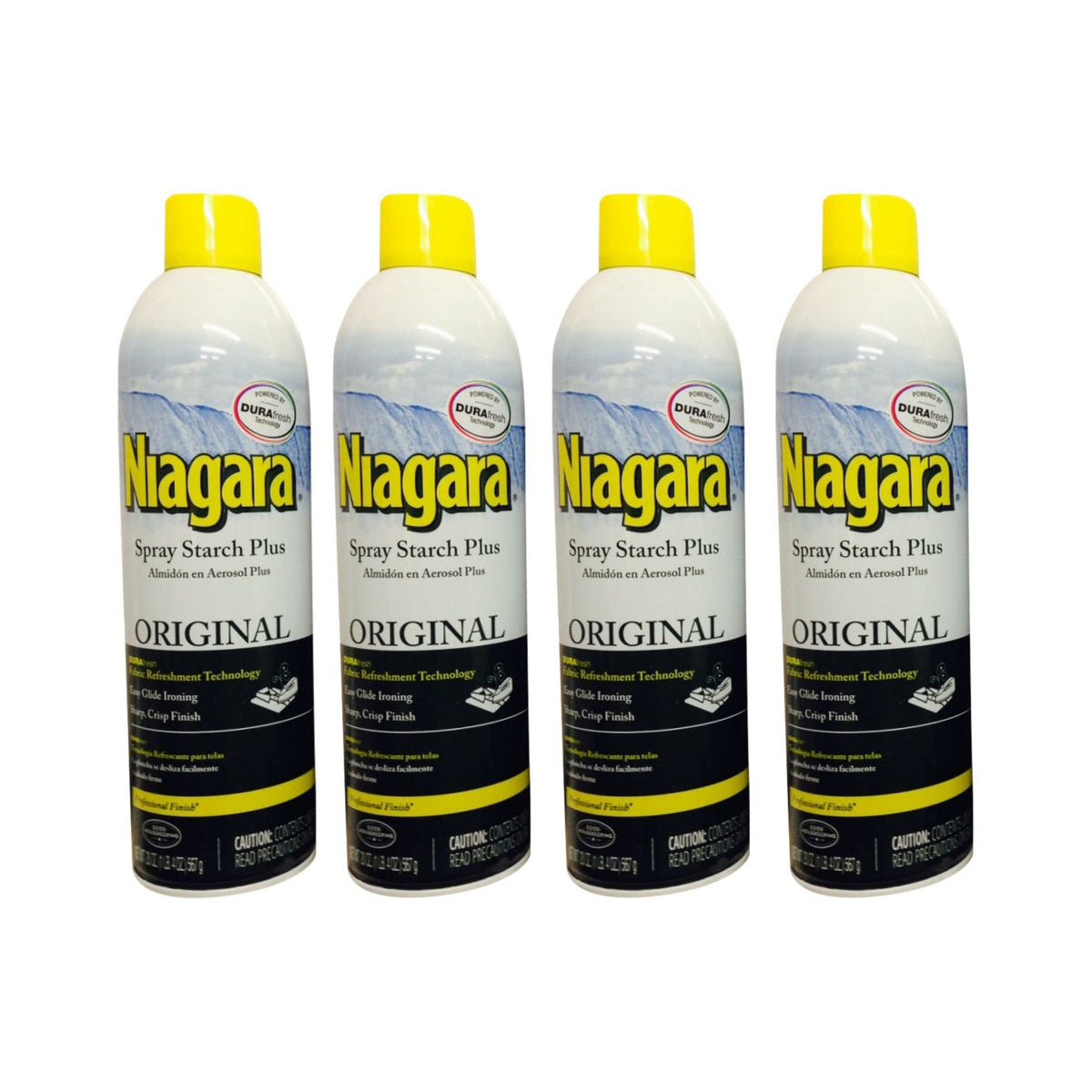 Niagara Spray Starch Crisp Finish, a premium imported product from Curat Cart, ensures crisp and flawless ironing results.