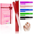 Set of 6 vibrant glass nail files in a gift-ready box. Ideal for professional and personal nail care. Verified by CuratCart.