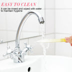 NICEMOVIC 6 Pack Glass Nail File shown being rinsed under tap. Easy to clean for hygiene. Order online today.