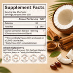 Ninsiec Ceylon Cinnamon with MCT Oil offers a premium blend of health benefits, perfect for daily wellness. Available at Curat Cart.