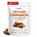 Ninsiec Ceylon Cinnamon with MCT Oil, a premium import from Curat Cart, featuring 300 softgels for high absorption. Perfect for health enthusiasts.
