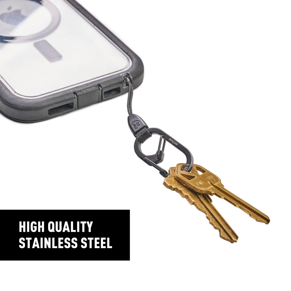 The Nite Ize Mini Lanyard features high-quality stainless steel, specially curated by Curat Cart for premium durability and style.
