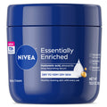 NIVEA Essentially Enriched Body Cream for dry to very dry skin, featuring Hyaluronic Acid and Almond Oil for intense nourishment.
