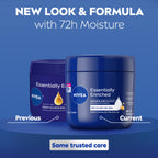 NIVEA Essentially Enriched Body Cream for dry skin, now with 72-hour moisture. Order online for nourishing care!