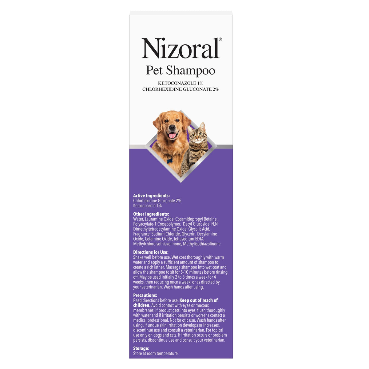 Nizoral Ketoconazole Pet Shampoo in official packaging, ideal for effective pet care. Available at Curat Cart.
