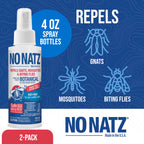 No Natz Botanical Insect Repellent in official 4 oz spray bottle, repels gnats, mosquitoes, and biting flies. Available at Curat Cart.