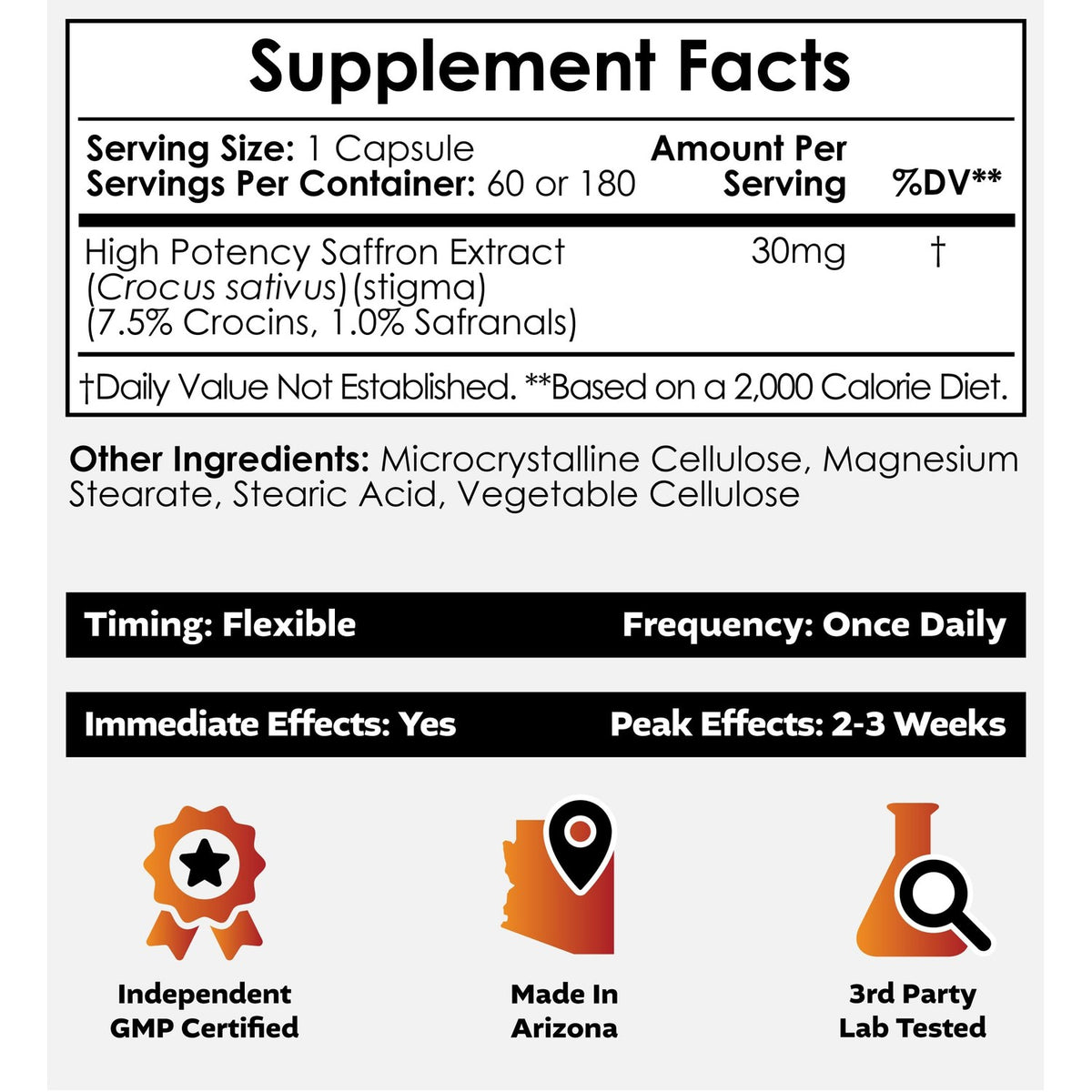 High Potency Saffron Extract Capsules available in India. Order online for improved wellness today!