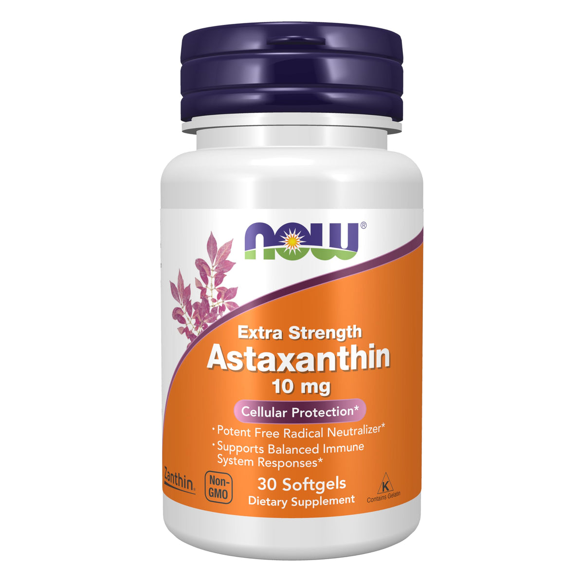 100% Genuine Now Foods Extra Strength Astaxanthin, 10 mg, 30 softgels for cellular protection and immune support.