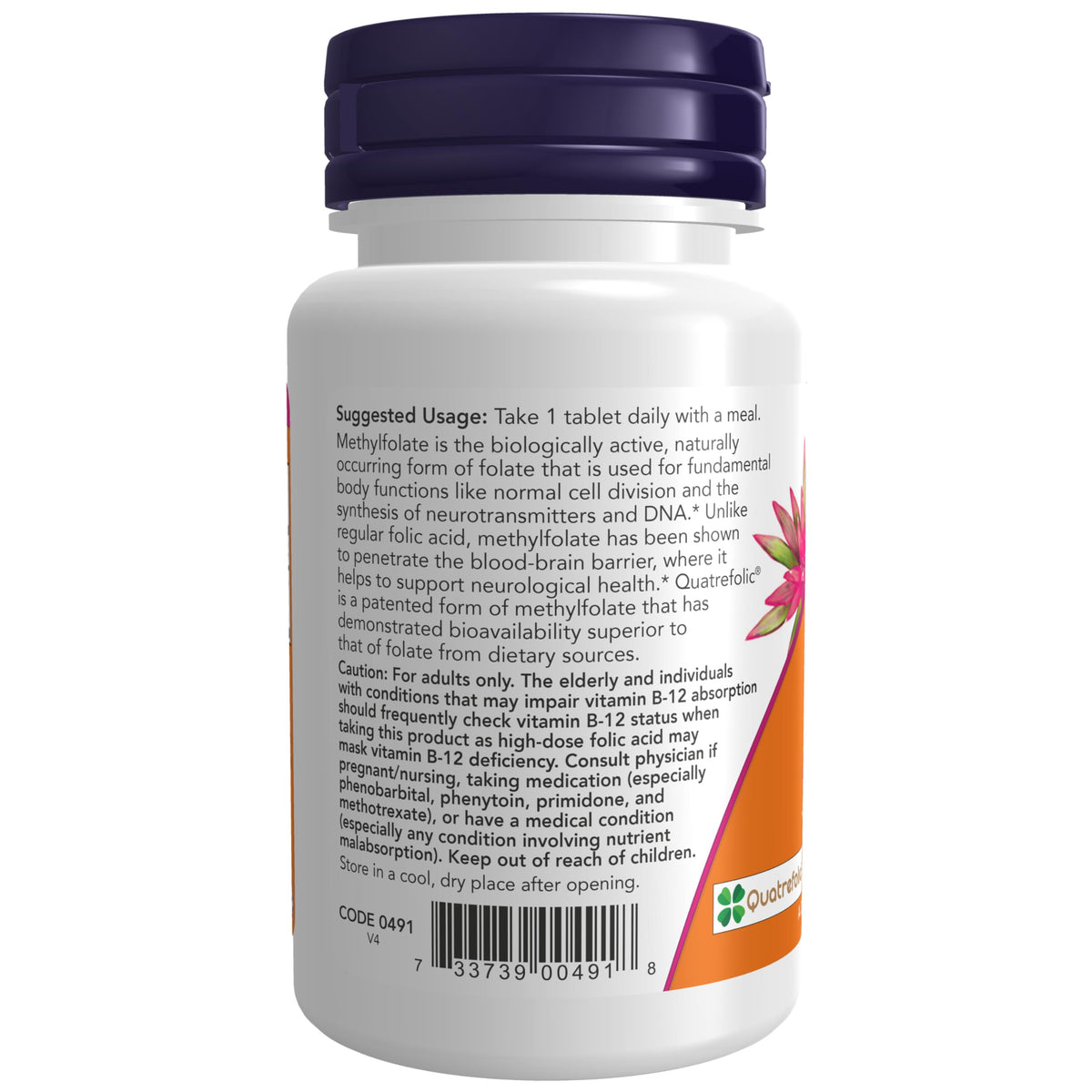 Premium imported NOW Foods Methyl Folate 1000 mcg, supporting optimal health and bioavailability for better absorption.