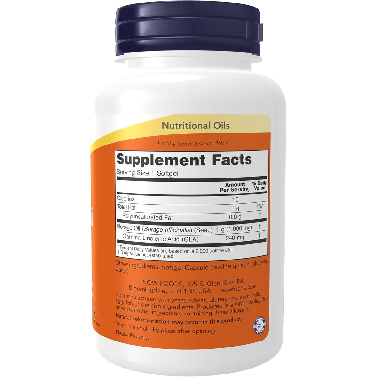 Order NOW Foods Borage Oil 1000 mg online in India. Premium supplement for healthy skin and joints.