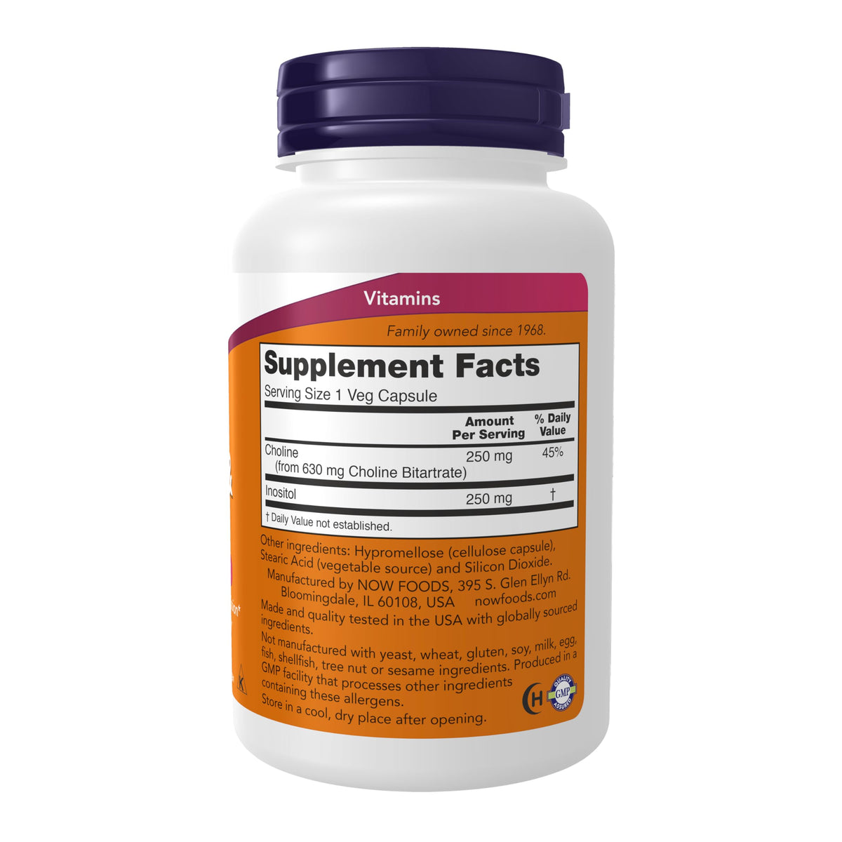 NOW Foods Choline & Inositol capsules available in India. Order online for health support and wellness.