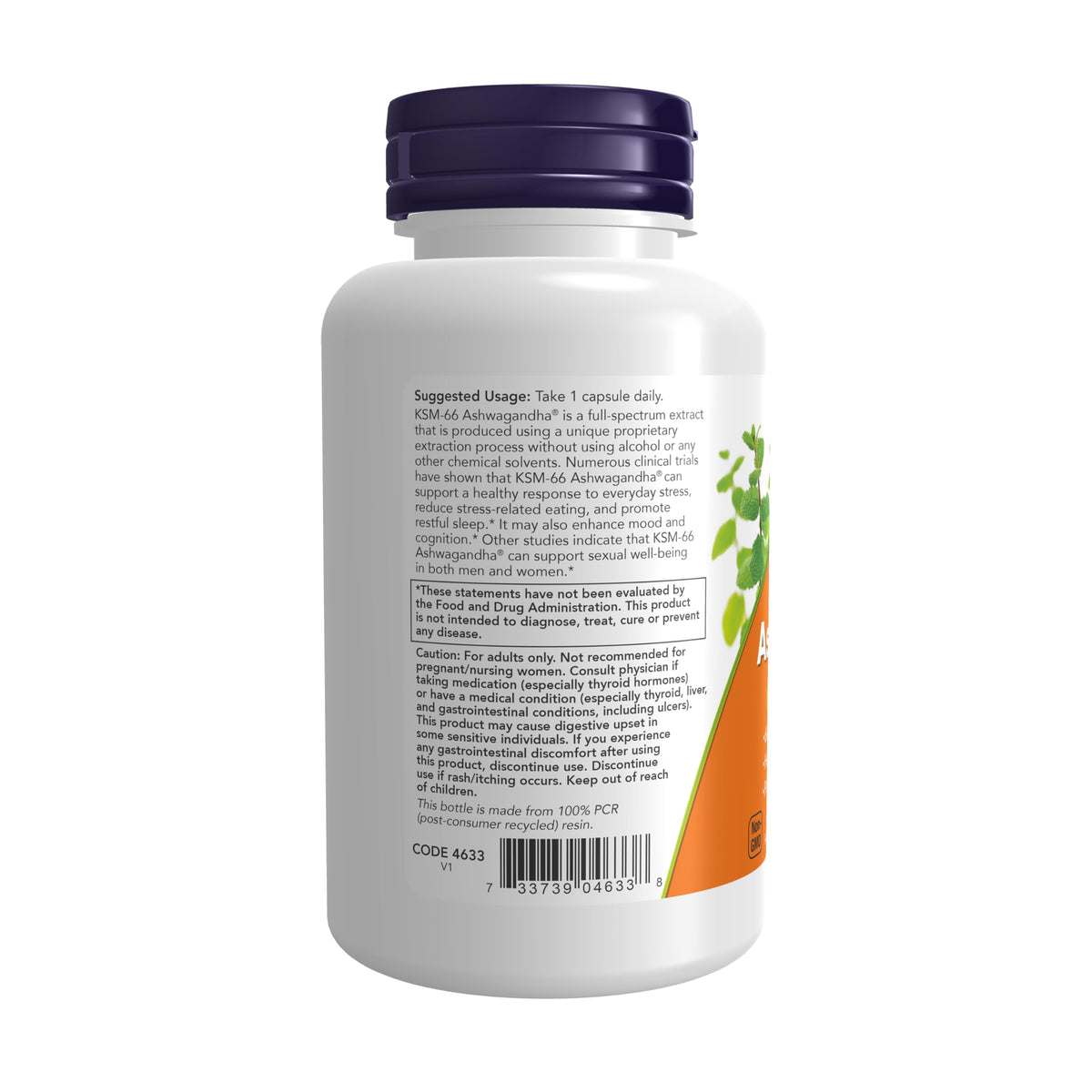 Premium imported KSM-66 Ashwagandha supplement for stress relief, supporting overall wellness and vitality.