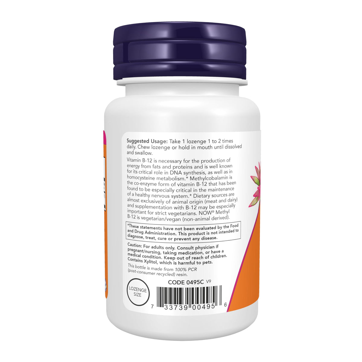 Premium imported NOW Supplements Methyl B-12, vital for energy metabolism, ideal for vegetarians. Boost your health today.