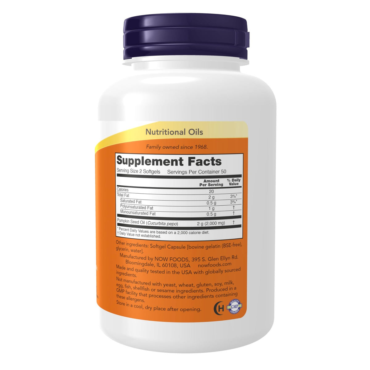 NOW Supplements Pumpkin Seed Oil, 50 softgels. Available for order online in India. Enhance wellness today!