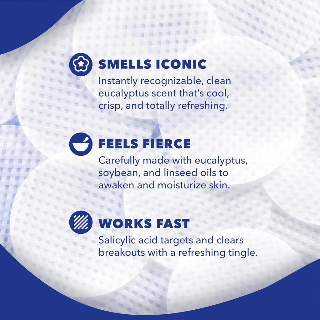 Noxzema Ultimate Clear Pimple Patches, featuring eucalyptus scent, moisturizing oils, and fast-acting salicylic acid. Verified by CuratCart.