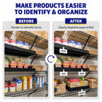 NuBliss Wire Shelf Label Holders enhance organization with premium imported design. Make items easy to identify at Curat Cart.