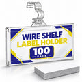 Discover premium imported NuBliss Wire Shelf Label Holders, 100-pack, perfect for organized displays. Available at Curat Cart.