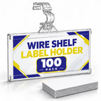 Discover premium imported NuBliss Wire Shelf Label Holders, 100-pack, perfect for organized displays. Available at Curat Cart.