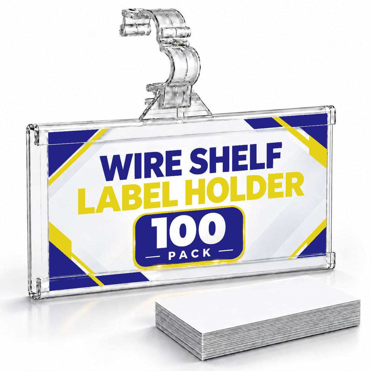 Discover premium imported NuBliss Wire Shelf Label Holders, 100-pack, perfect for organized displays. Available at Curat Cart.