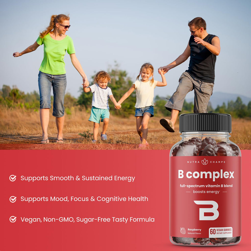 NutraChamps Vitamin B Complex Gummies from Curat Cart boost energy and support mood, focus, and cognitive health. Exclusive offer!