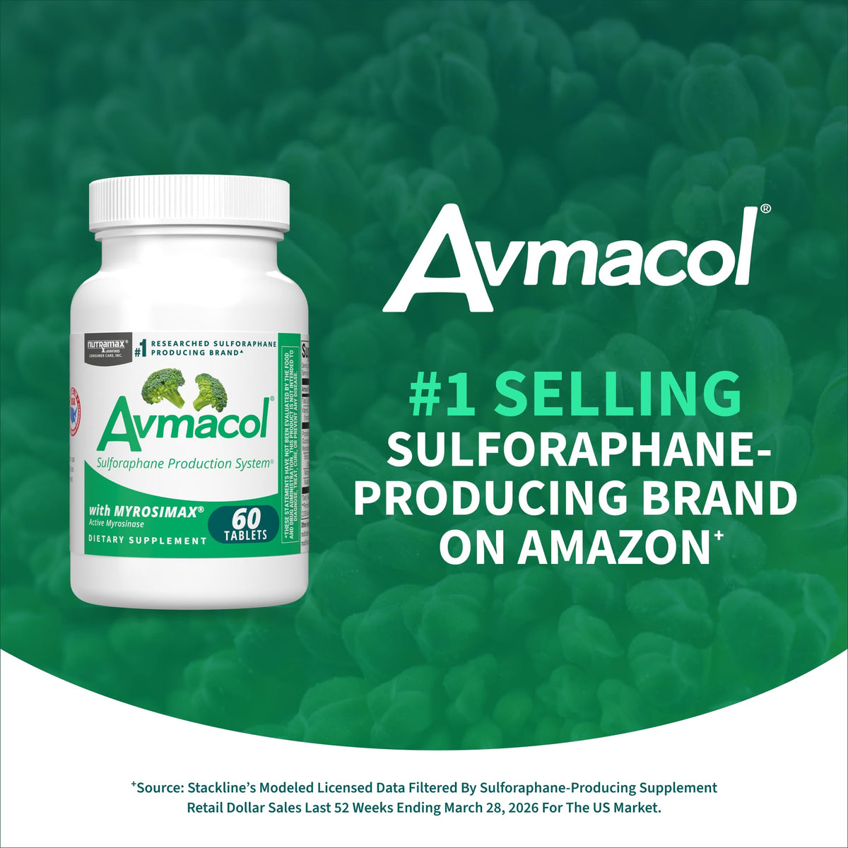 Premium imported Avmacol Sulforaphane Supplement, top-selling choice for health enthusiasts on Amazon.