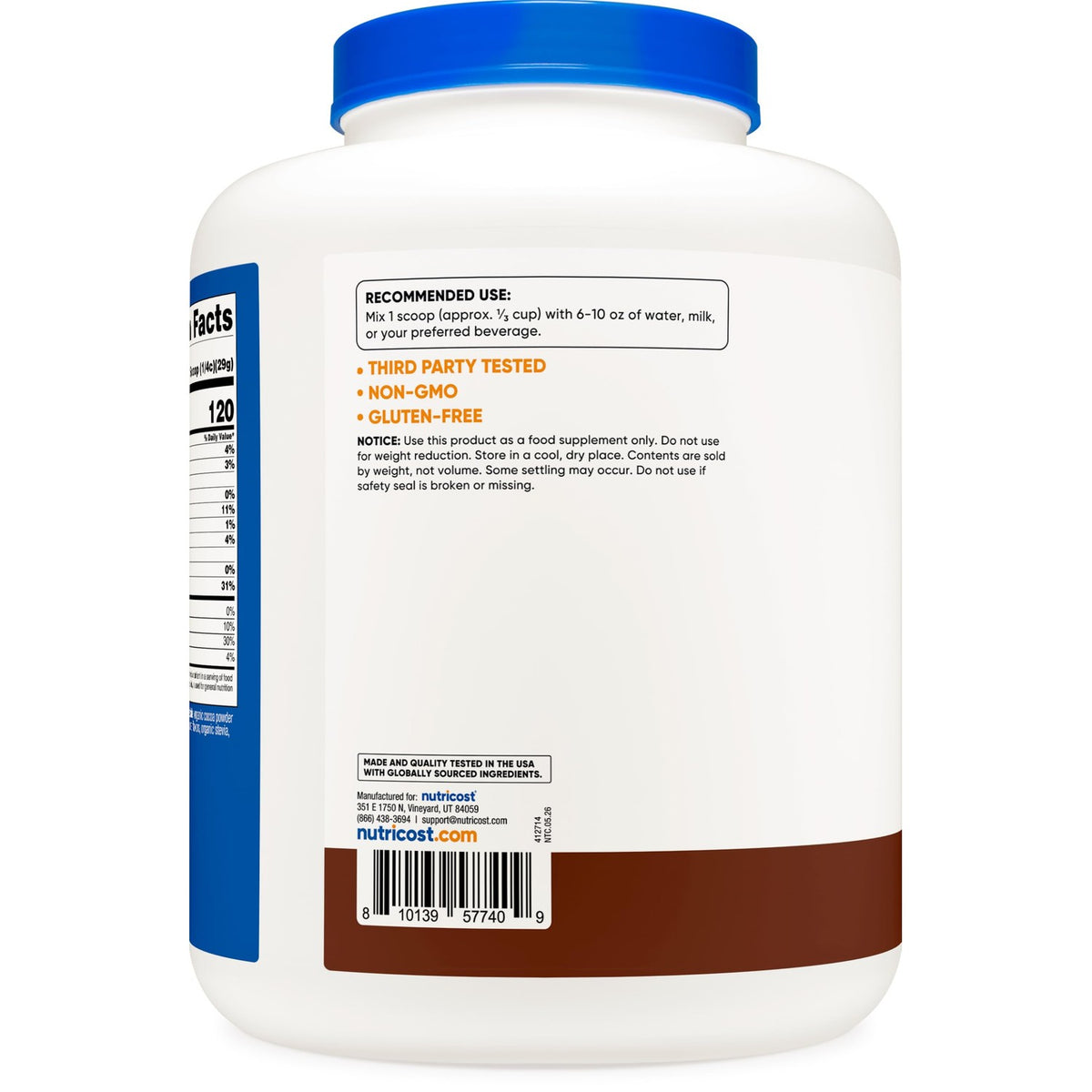 Discover Nutricost Pea Protein Powder, specially curated by Curat Cart. Non-GMO, gluten-free, and third-party tested for quality.