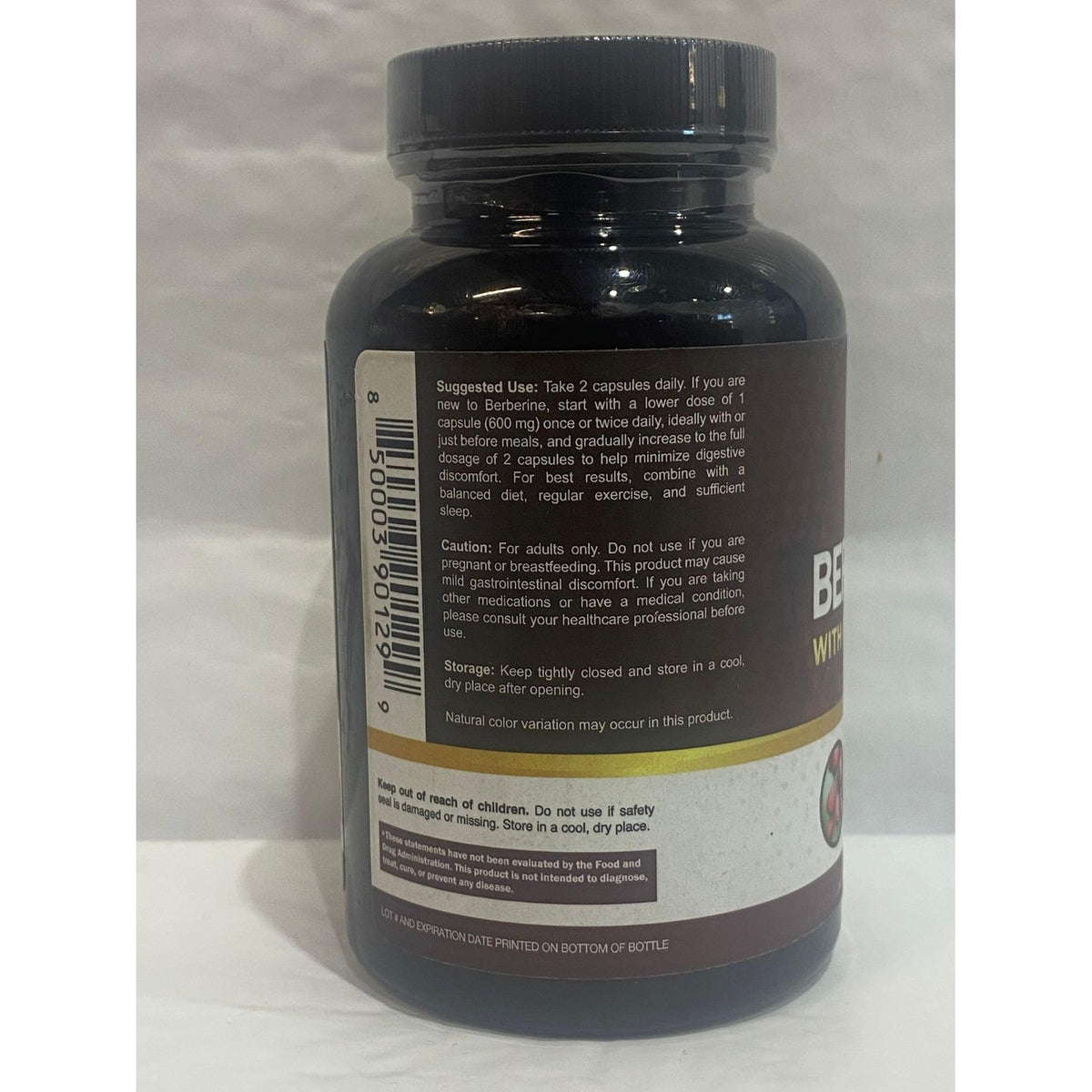 NutriFlair Berberine HCl Capsules, premium imported health supplement from Curat Cart, supports metabolic health and wellness.