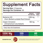 NutriFlair Berberine HCl Capsules offer 1200 mg per serving, 100% authentic and available in India at Curat Cart.