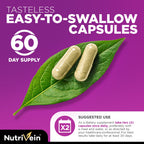 Nutrivein Pure Resveratrol Supplement offers tasteless, easy-to-swallow capsules for daily wellness. Perfect for enhancing your health routine. Available at Curat Cart.