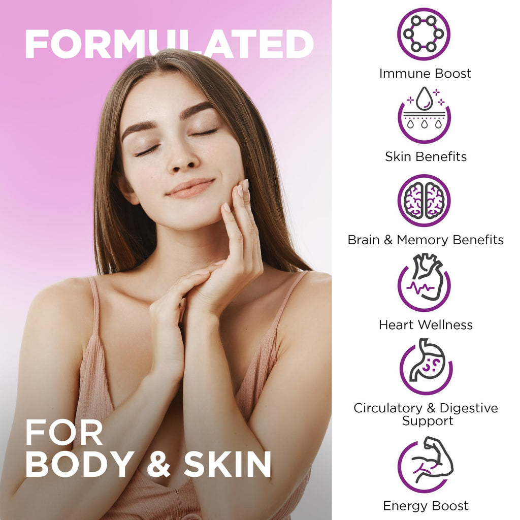 Nutrivein Pure Resveratrol Supplement enhances skin and body wellness, specially curated by Curat Cart for exclusive health benefits.