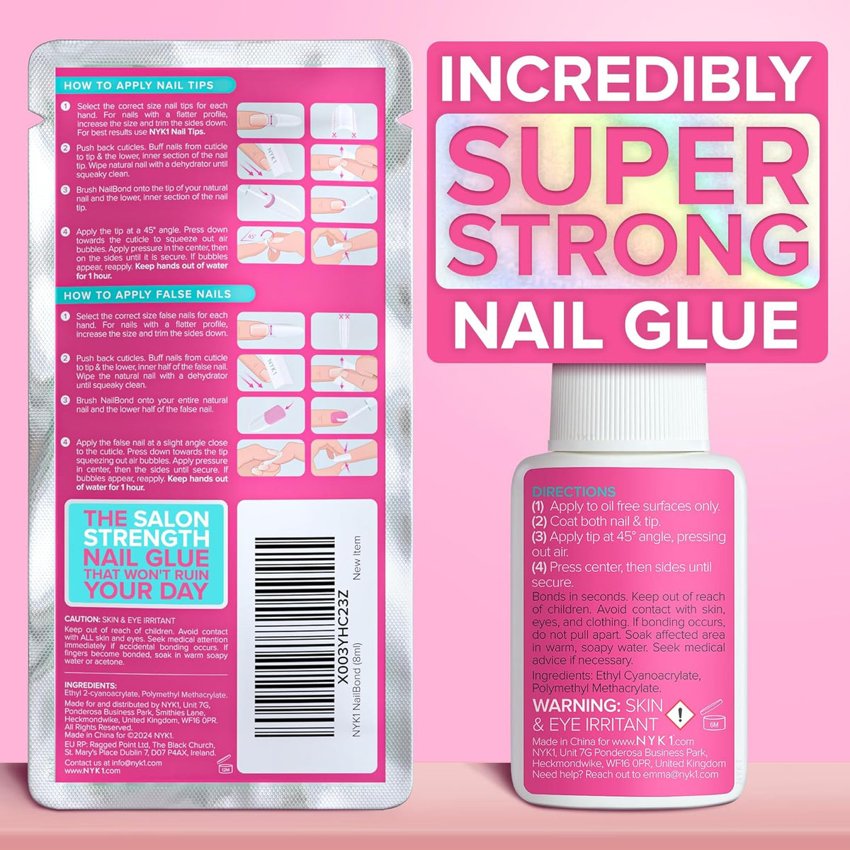 NYK1 NailBond Brush On Glue - Seal & Authenticity Verification | genuine imported stock available in India at Curat Cart