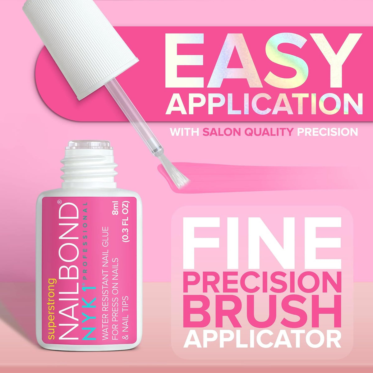 NYK1 NailBond Brush On Glue - Texture, Swatch & Consistency | fast dispatch across India from Curat Cart