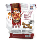 Discover Nylabone Beef Broth Bones in official packaging, crafted with real beef bone broth for premium dog treats. Available at Curat Cart.