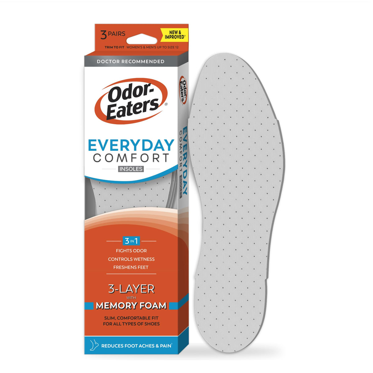 Odor-Eaters Comfort Insoles offer premium imported 3-layer memory foam for ultimate freshness and comfort. Available at Curat Cart.