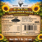 Discover Office Roast Premium Black Sunflower Seeds, ideal for daily snacking or wildlife feeding. Buy now at Curat Cart.