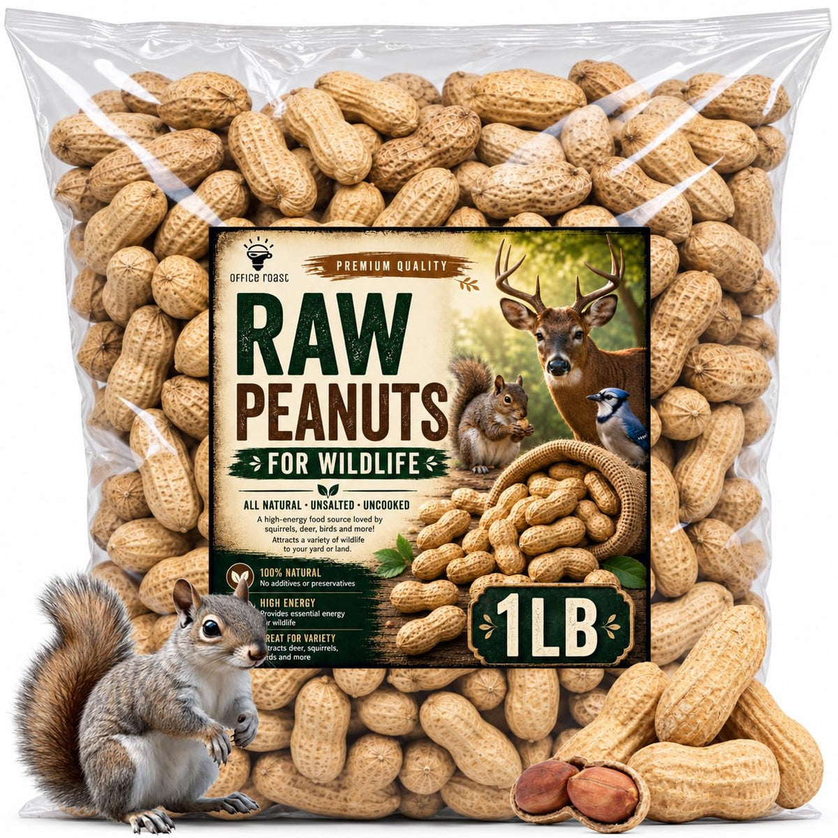 Discover premium imported Office Roast Raw Peanuts, ideal for wildlife and a nutritious snack. Available at Curat Cart.